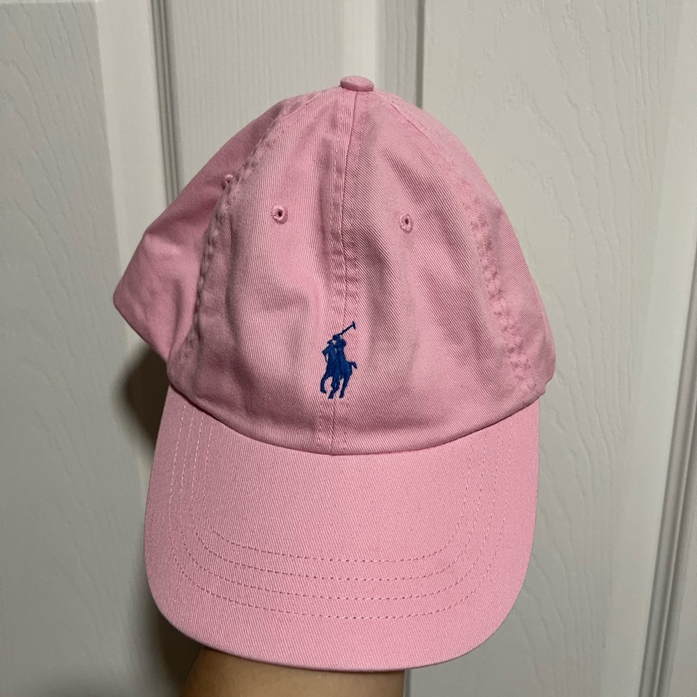 Vintage Polo Ralph Lauren Hat Cap Pink Adjustable Authentic